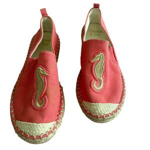 Crown & Ivy Women's Espadrilles Size 6 Pink Seahorse Slip-On‎ Shoes